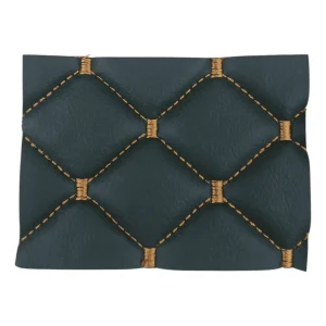 Sarı İplikli Kapitone Dikişli Haki Döşemelik Suni Deri