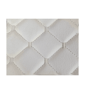 Beyaz İplikli Kapitone Dikişli Beyaz Döşemelik Suni Deri