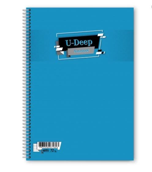 A-4 U-DEEP SPİRALLİ PP KAPAK 72 YAPRAK ÇİZGİLİ DEFTER -