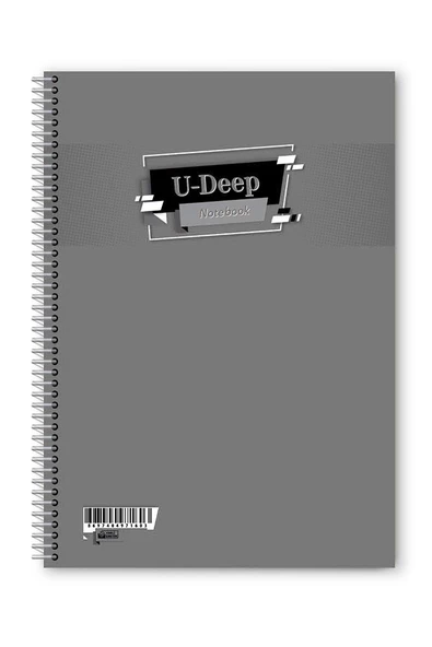 A-4 U-DEEP SPİRALLİ PP KAPAK 72 YAPRAK DÜZ DEFTER -