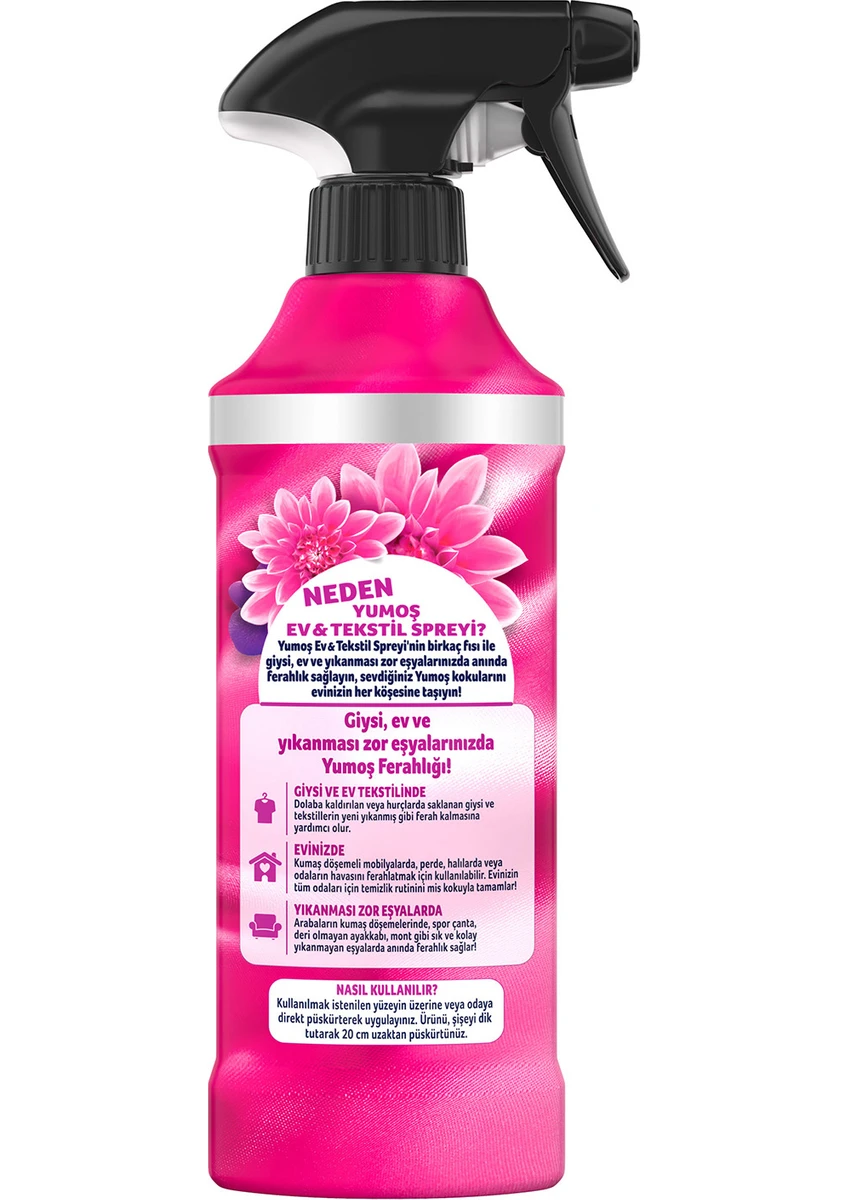 Yumoş Ev veTekstil Spreyi Orkide Yıkanması Zor Eşyalar İçin 450 ml