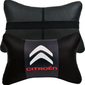 Citroën 2'li Lüx Ortopedik Oto Boyun Yastığı (Dijital Deri Baskı)