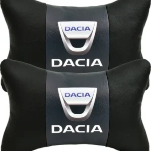 Dacia 2'li Lüx Ortopedik Oto Boyun Yastığı (Dijital Deri Baskı)