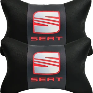 Seat 2'li Lüx Ortopedik Oto Boyun Yastığı (Dijital Deri Baskı)