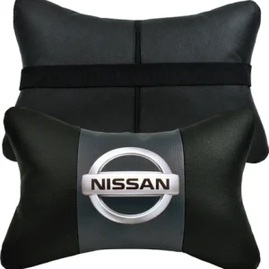 Nissan 2'li Lüx Ortopedik Oto Boyun Yastığı (Dijital Deri Baskı)