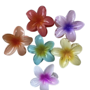 6'lı Rengarenk Lotus Çiçeği Mandal Toka