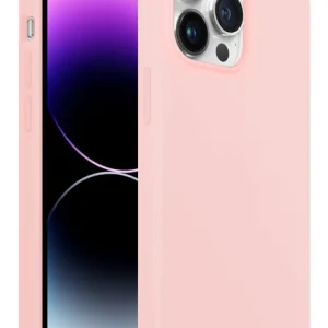 iPhone 14 Pro Max Rubber Fit Kılıf Pink - Pembe