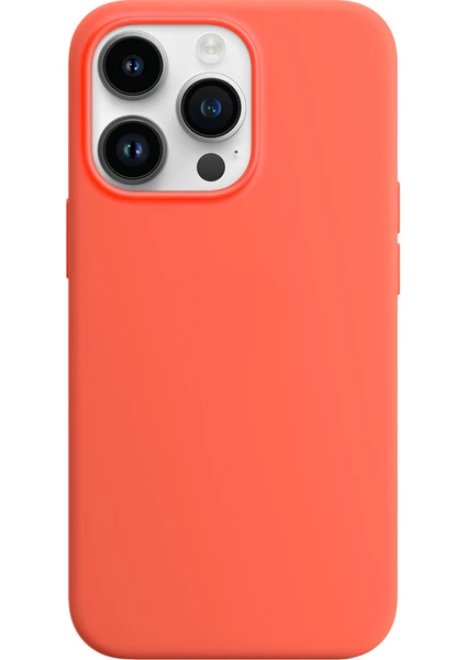 iPhone 14 Pro Max Rubber Fit Kılıf Nectarine - Şeftali