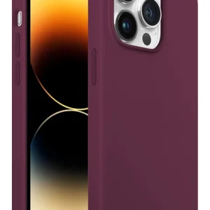 iPhone 14 Pro Rubber Fit Kılıf Plum - Eflatun