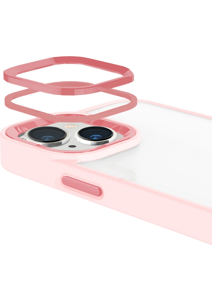 iPhone 13 New Air Bumper Kılıf Pink - Pembe