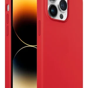 iPhone 14 Pro Rubber Fit Kılıf Red - Kırmızı