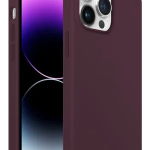 iPhone 14 Pro Max Rubber Fit Kılıf Wine Red - Vişne Çürüğü