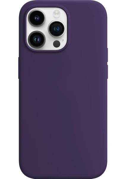 iPhone 14 Pro Max Rubber Fit Kılıf Purple - Mor