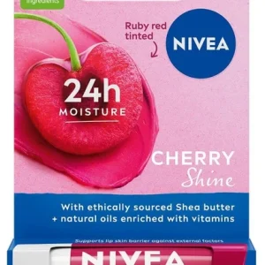 Nivea Dudak Bakım Kremi ve Parlatıcısı Kiraz, 24 Saat Nem - 4,8 gr