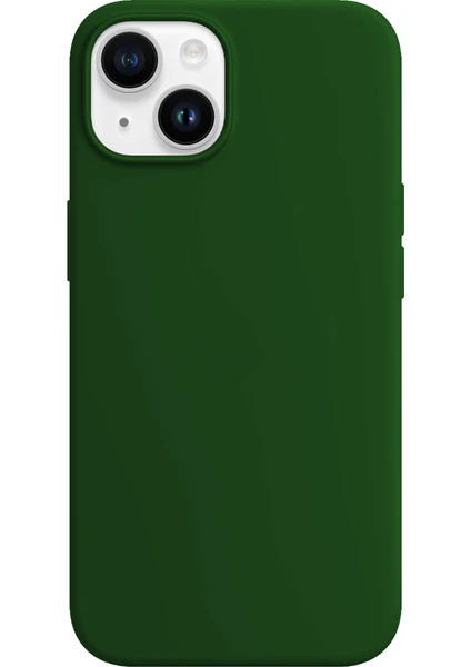 iPhone 14 Plus Rubber Fit Kılıf Dark Green - Koyu Yeşil