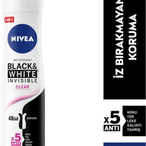 Nivea Kadın Sprey Deodorant Black& White Invisible Clear 150ml