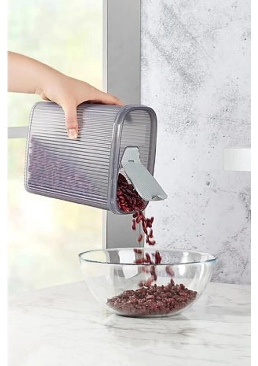 Plastik Erzak Kabı, Saklama Kabı, Pratik Kapaklı 2.5 Litre