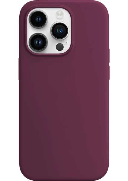iPhone 14 Pro Rubber Fit Kılıf Plum - Eflatun