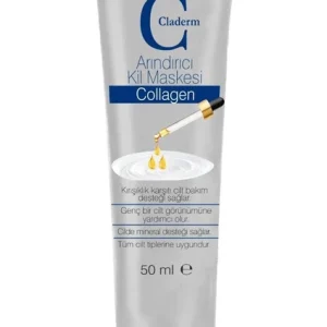 Claderm Kolajen Destekli Kil Maskesi - Tüm Cilt Tipleri İçin Nemlendirici ve Gözenekleri Arındıran 50 ml