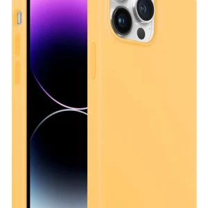 iPhone 14 Pro Max Rubber Fit Kılıf Yellow - Sarı