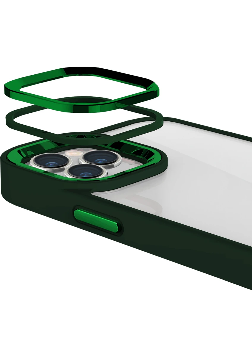 iPhone 13 Pro Max New Air Bumper Kılıf Green - Yeşil