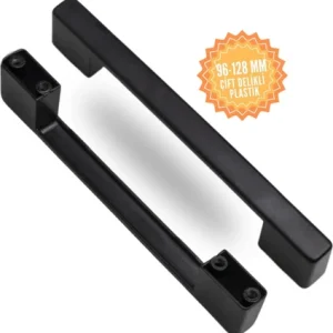 Plastik Köprü Siyah Çift Delikli Çekmece Kulpu Lüks (ADET)