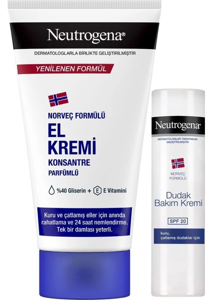 Neutrogena Set Parfümlü El ve Dudak Bakım Seti – Nemlendirici Krem