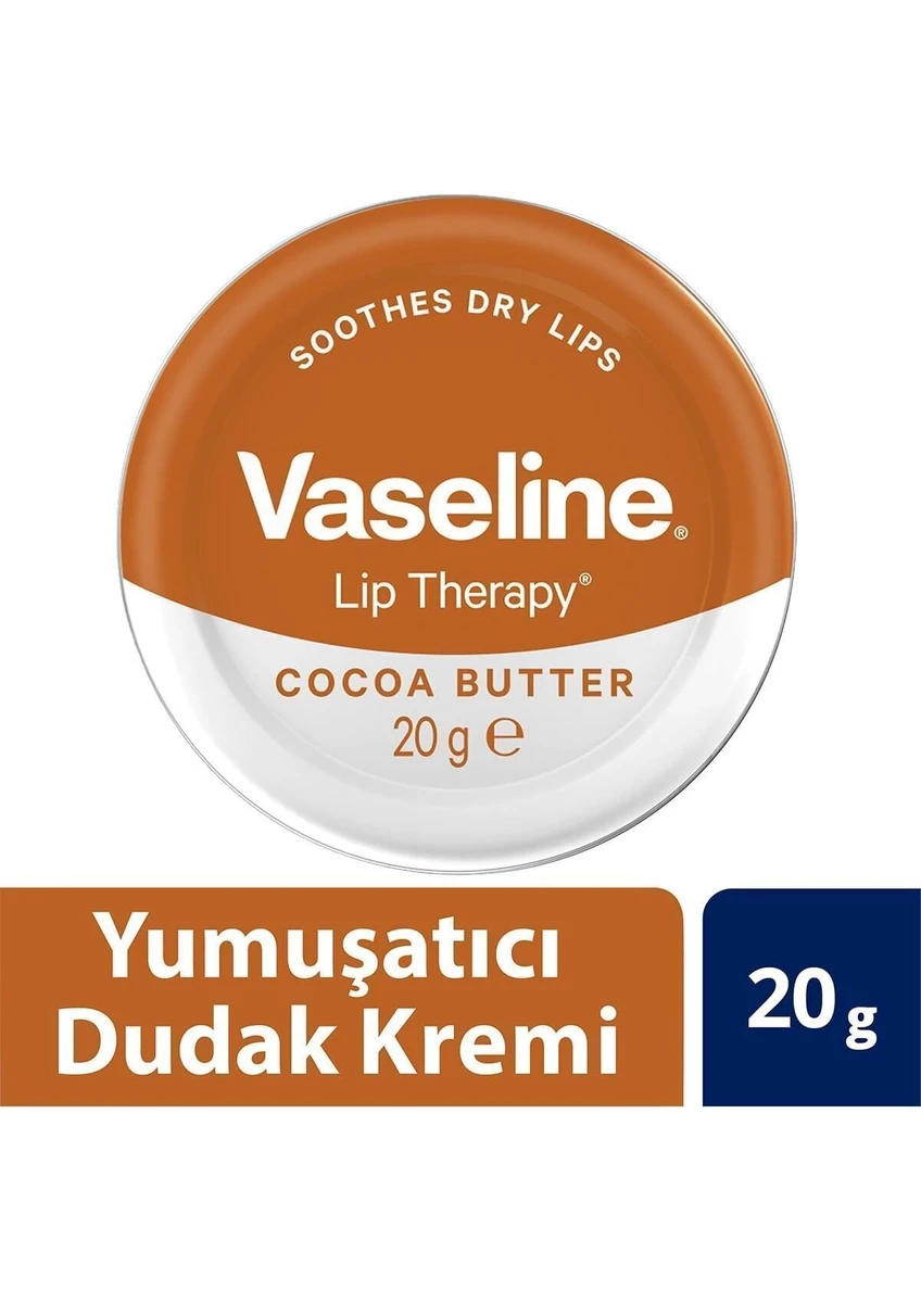 Vaseline Lip Therapy Yumuşatıcı Dudak Kremi Kakao Yağı 20 G