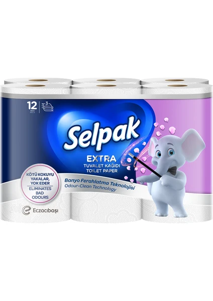 Selpak Extra Banyo Ferahlatma Tuvalet Kağıdı 12'li - PazarAfyon