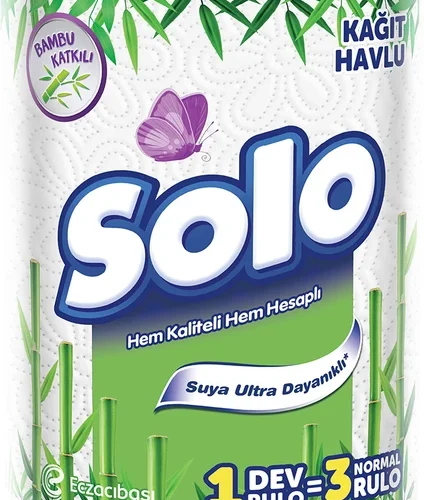 Solo Bambu Katkılı Dev Rulo 1=3 Kağıt Havlu - PazarAfyon