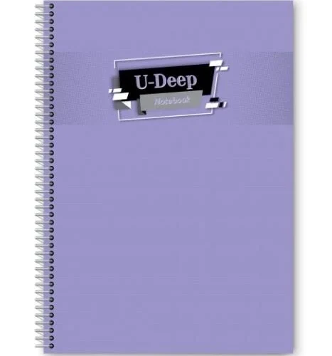 A-4 U-DEEP SPİRALLİ PP KAPAK 40 YAPRAK ÇİZGİLİ DEFTER -