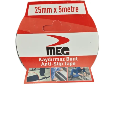 Kaydırmaz Bant Anti-Slip Tape 25mmx5m'dir.