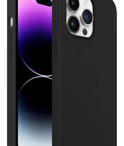 iPhone 14 Pro Max Rubber Fit Kılıf Black - Siyah