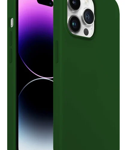 iPhone 14 Pro Max Rubber Fit Kılıf Dark Green - Koyu Yeşil