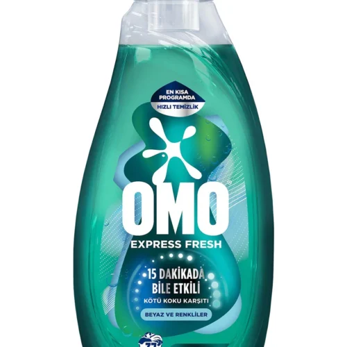 Omo Express Fresh Kötü Koku Karşıtı Beyaz ve Renkliler Sıvı Çamaşır Deterjanı 1480 ml