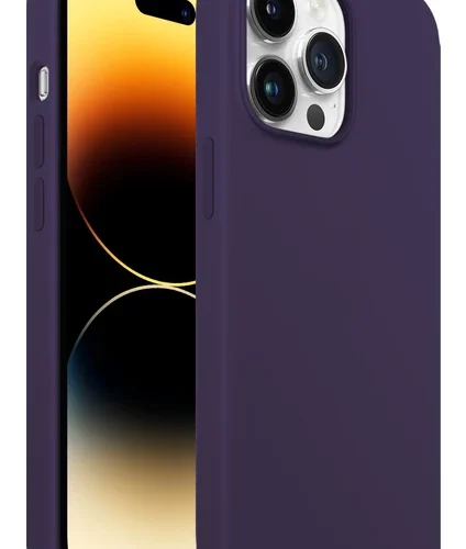 iPhone 14 Pro Rubber Fit Kılıf Purple - Mor