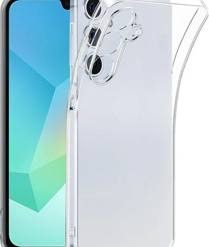 Samsung Galaxy A16 Kılıf Şeffaf Kamera Korumalı Esnek Yumuşak Silikon