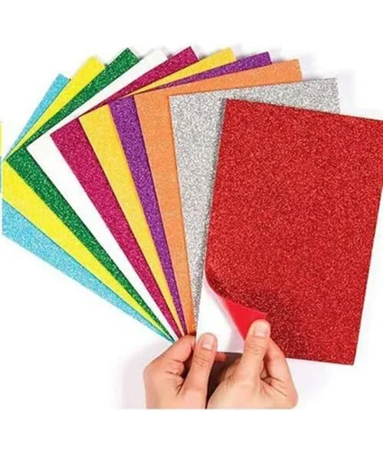 Simli Yapışkanlı Eva 20X30 Cm - 10 Renk