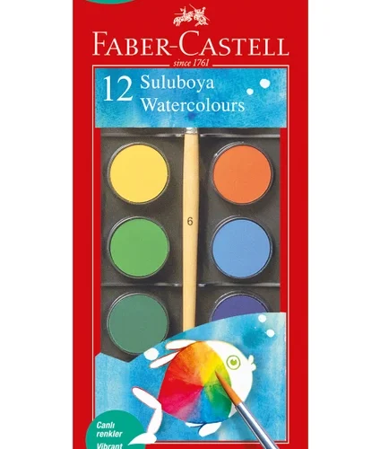 Faber-Castell Suluboya 12 Renk Küçük Boy