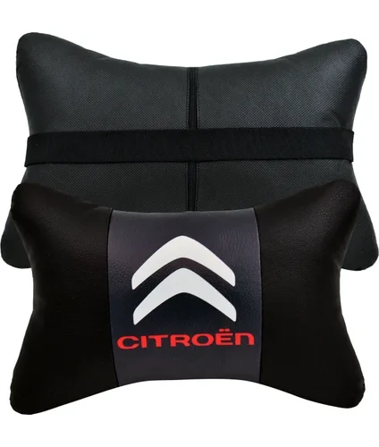 Citroën 2'li Lüx Ortopedik Oto Boyun Yastığı (Dijital Deri Baskı)
