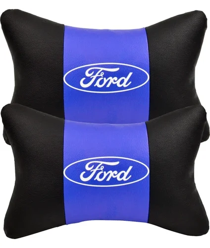 FORD 2'li Lüx Ortopedik Oto Boyun Yastığı (Dijital Deri Baskı)