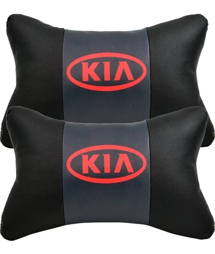 Kia 2'li Lüx Ortopedik Oto Boyun Yastığı (Dijital Deri Baskı)