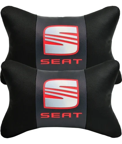 Seat 2'li Lüx Ortopedik Oto Boyun Yastığı (Dijital Deri Baskı)