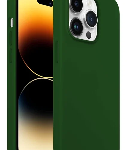 iPhone 14 Pro Rubber Fit Kılıf Dark Green - Koyu Yeşil