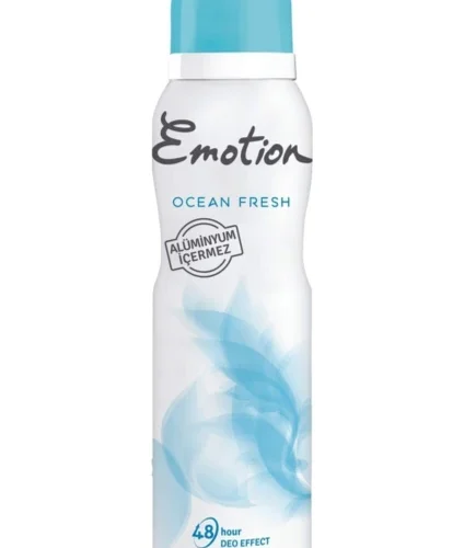 Emotion Ocean Fresh Kadın Sprey Deodorant 150 ml - Alüminyum İçermeyen, Pudrasız, 1 Adet