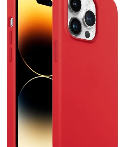iPhone 14 Pro Rubber Fit Kılıf Red - Kırmızı