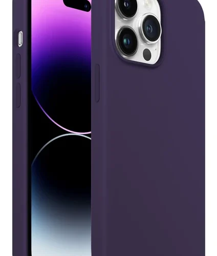 iPhone 14 Pro Max Rubber Fit Kılıf Purple - Mor