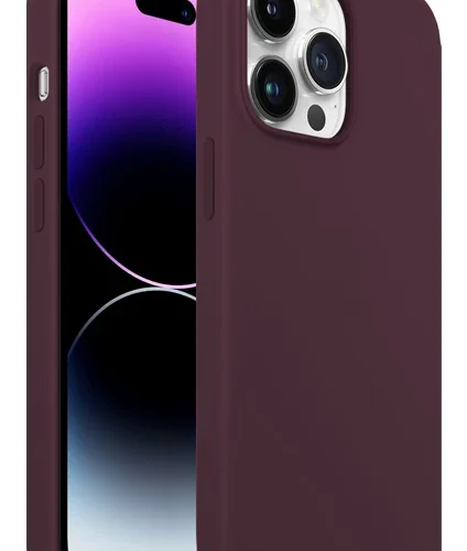 iPhone 14 Pro Max Rubber Fit Kılıf Wine Red - Vişne Çürüğü