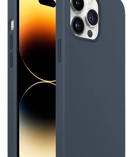 iPhone 14 Pro Rubber Fit Kılıf Storm Blue - Koyu Mavi