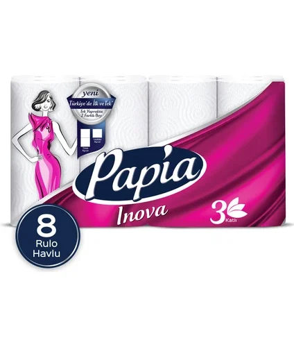 Papia Inova Kağıt Havlu 8 Rulo - PazarAfyon